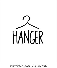 Hanger logo template. logo for thrifting business