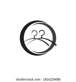 Plantilla de ilustración de diseño del vector del logotipo de colgador