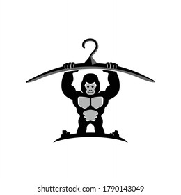 Hanger logo vector for fashion brand design. Icon for clothing and apparel seller, suplier, shop or store market. Modern high end design illustration. Apply to web site, social media page, badge stamp