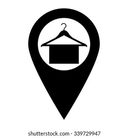 Hanger - map pointer vector icon