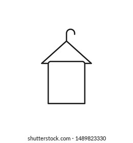 Hanger minimal line icon vector
