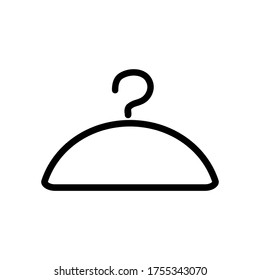 Hanger new icon isolated on white background