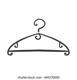 Hanger object concept represented by hook icon. Isolated and flat illustration 