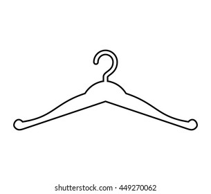 Hanger object concept represented by hook icon. Isolated and flat illustration 