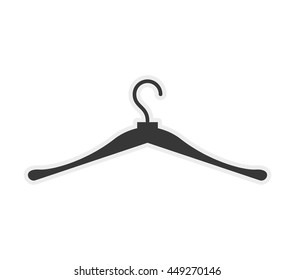 Hanger object concept represented by hook icon. Isolated and flat illustration 