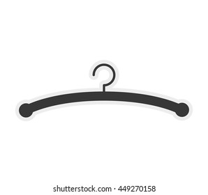 Hanger object concept represented by hook icon. Isolated and flat illustration 