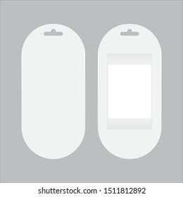 Hanger with Packaging Mock-Up 3D illustration