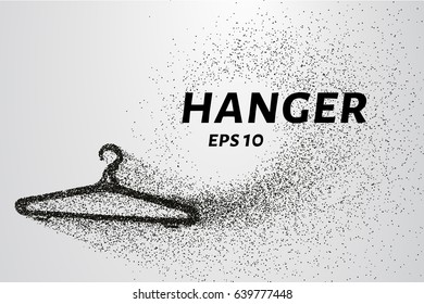 The hanger of the particles. Hanger consists of small circles and dots. Vector illustration