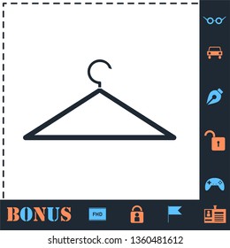 Hanger. Perfect icon with bonus simple icons