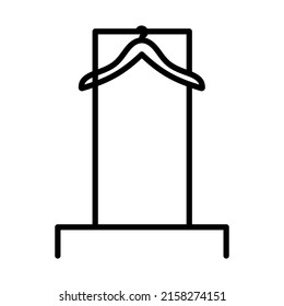 Hanger Rail Icon. Bold outline design with editable stroke width. Vector Illustration.