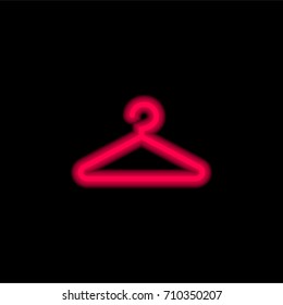 Hanger red glowing neon ui ux icon. Glowing sign logo vector