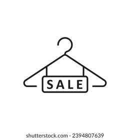 Hanger sale, buy, discount icon, isolated on white background. vector illustration