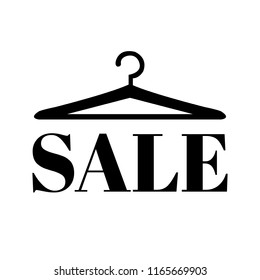 Hanger With Sale Text With Gradient Mesh, Vector Illustration