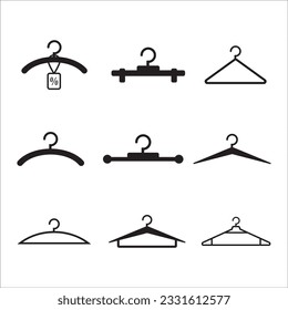 hanger set icon logo vector design