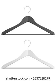 Hanger set on a white background. Vector illustration.