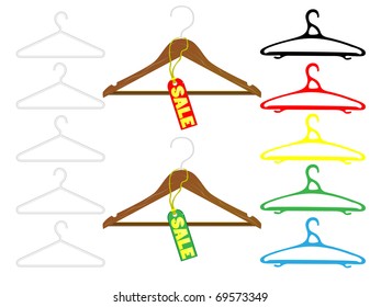 Hanger set. Vector