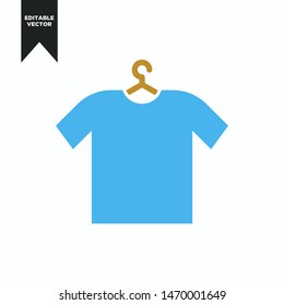 HANGER AND SHIRT SIMPLE AND FLAT ICON