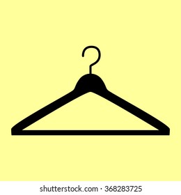Hanger sign. Flat style icon vector illustration.