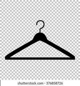 Hanger sign. Flat style icon on transparent background