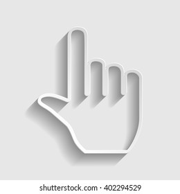 Hanger sign. Paper style icon 
