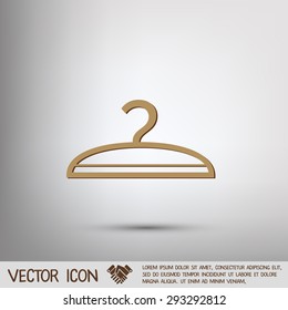 hanger sign. symbol and fashion icon hangers