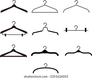 Hanger Silhouette Illustration Set : Vector