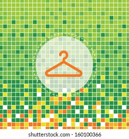 hanger symbol on green background
