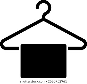 hanger with towel icon. clothes hangers. Hang for coat, shirt or suit. Clothe hanger sign
