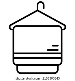 Handtuchsymbol mit transparentem Hintergrund