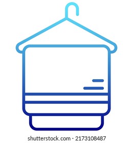 hanger towel icon with transparent background