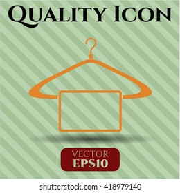 hanger with towel icon vector symbol flat eps jpg app