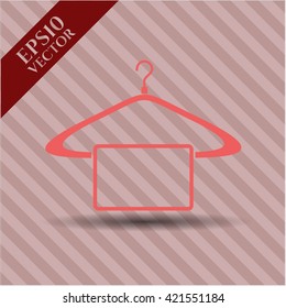 hanger with towel icon vector symbol flat eps jpg app