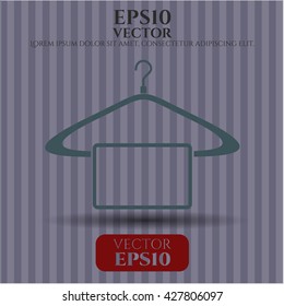 colgador con símbolo del vector de la toalla eps plana jpg aplicación