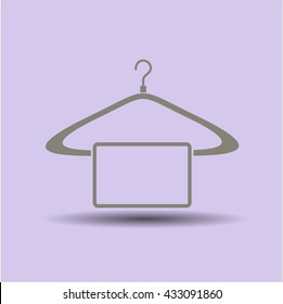 hanger with towel icon vector symbol flat eps jpg app