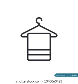 Hanger and Towel Icon Vector Template Illustration Design