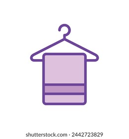 Hanger and Towel Icon Vector Template