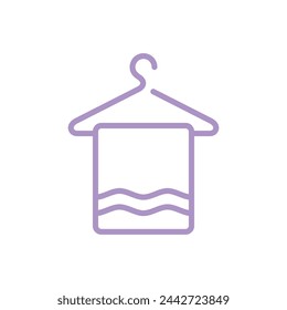 Hanger and Towel Icon Vector Template