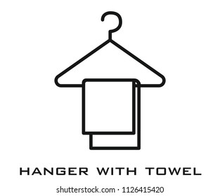 Hanger with towel signs