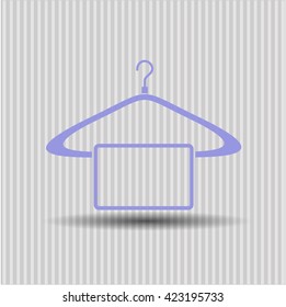 Hanger with Towel vector icon