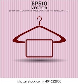 Hanger with Towel vector icon or symbol
