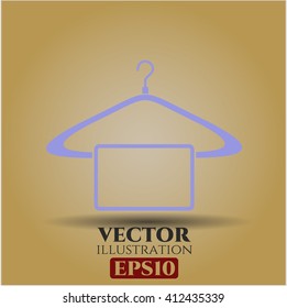 Hanger with Towel vector icon or symbol