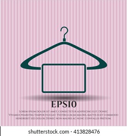 Hanger with Towel vector icon or symbol