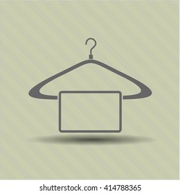 Hanger with Towel vector icon or symbol