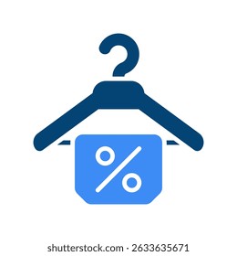 Hanger Vector for Black Friday Clothing Sale. Fashion apparel icon illustration, retail clothes shopping, discounted wardrobe design