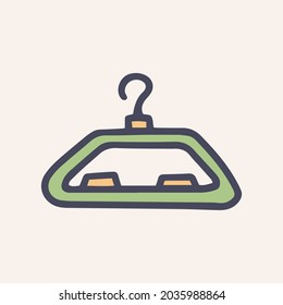 hanger vector doodle simple color icon design