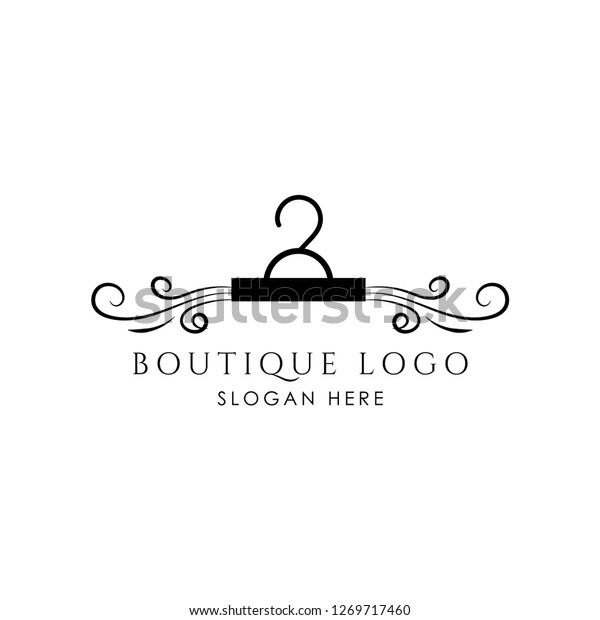 Hanger Vector Fashion Boutique Logo Stock Vector (Royalty Free) 1269717460