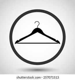 Hanger vector icon - black illustration