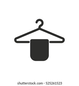 Hanger vector icon. Black illustration isolated on white background for graphic and web design.