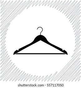 Hanger vector icon - black  illustration