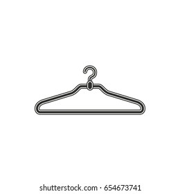 Hanger vector icon. Black illustration isolated on white background for graphic and web design.